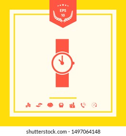 Wristwatch icon symbol. Graphic elements for your design