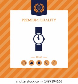 Wristwatch icon symbol. Graphic elements for your design