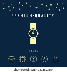 Wristwatch icon symbol. Graphic elements for your design