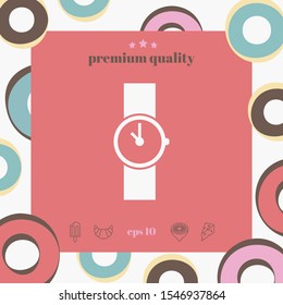 Wristwatch icon symbol. Graphic elements for your design