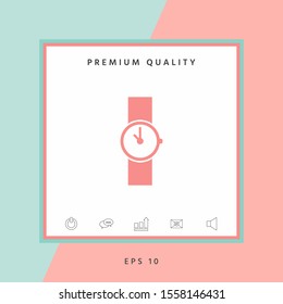 Wristwatch icon symbol. Graphic elements for your design