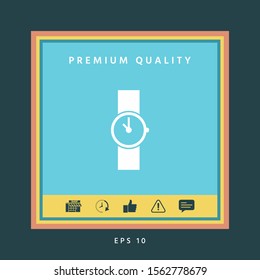 Wristwatch icon symbol. Graphic elements for your design