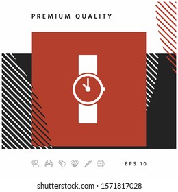 Wristwatch icon symbol. Graphic elements for your design
