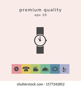 Wristwatch icon symbol. Graphic elements for your design