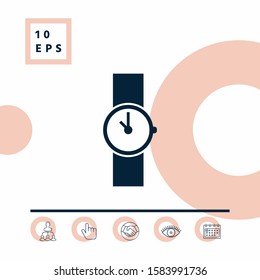 Wristwatch icon symbol. Graphic elements for your design