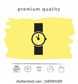 Wristwatch icon symbol. Graphic elements for your design