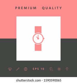 Wristwatch icon symbol. Graphic elements for your design