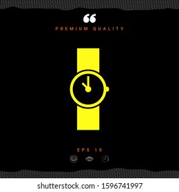 Wristwatch icon symbol. Graphic elements for your design