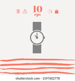 Wristwatch icon symbol. Graphic elements for your design