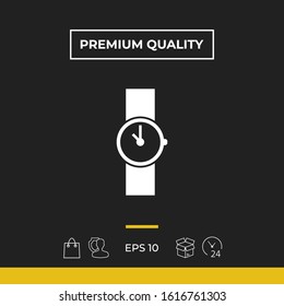 Wristwatch icon symbol. Graphic elements for your design