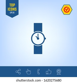 Wristwatch icon symbol. Graphic elements for your design
