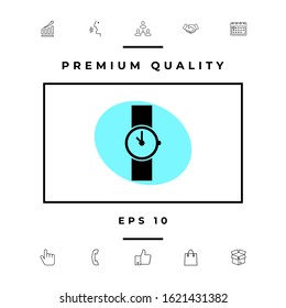 Wristwatch icon symbol. Graphic elements for your design