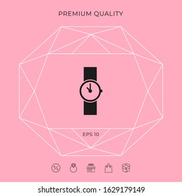 Wristwatch icon symbol. Graphic elements for your design