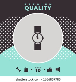 Wristwatch icon symbol. Graphic elements for your design