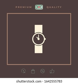 Wristwatch icon symbol. Graphic elements for your design