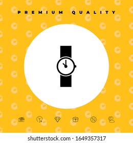 Símbolo de icono de reloj de pulsera. Elementos gráficos para el diseño