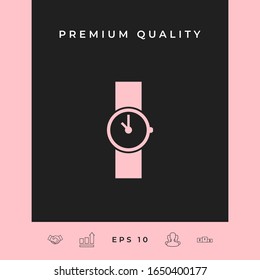 Wristwatch icon symbol. Graphic elements for your design