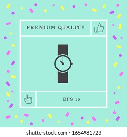 Wristwatch icon symbol. Graphic elements for your design