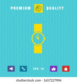 Wristwatch icon symbol. Graphic elements for your design
