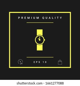 Wristwatch icon symbol. Graphic elements for your design