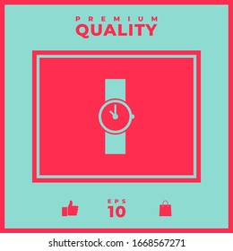 Wristwatch icon symbol. Graphic elements for your design