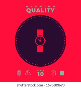 Wristwatch icon symbol. Graphic elements for your design