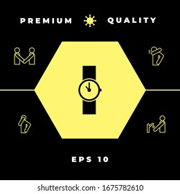 Symbol für Armbanduhr. Grafische Elemente für Ihr Design