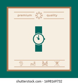 Symbol für Armbanduhr. Grafische Elemente für Ihr Design