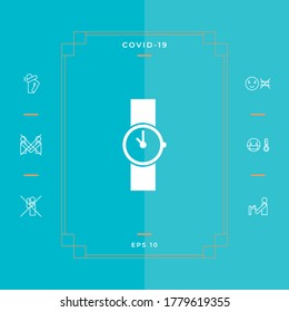 Symbol für Armbanduhr. Grafische Elemente für Ihr Design