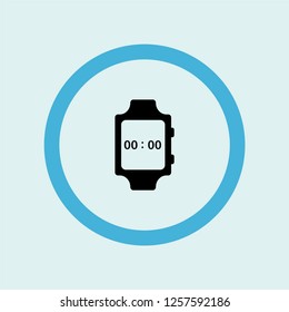 wristwatch icon symbol. Premium quality isolated wristwatch vector icon in trendy style. wristwatch element.