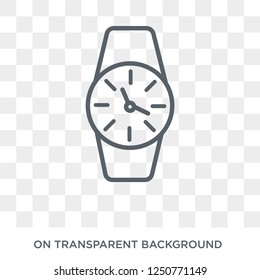 Wristwatch icon. Trendy flat vector Wristwatch icon on transparent background from Electronic devices collection. High quality filled Wristwatch symbol use for web and mobile