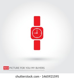 Wristwatch icon Vector icon . 