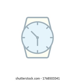 Plantillas de diseño vectorial de icono de reloj de pulsera aisladas en fondo blanco