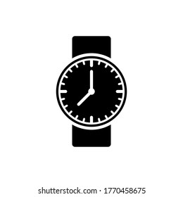 Vektordesign-Vorlagen für Armbanduhr-Symbole einzeln auf weißem Hintergrund