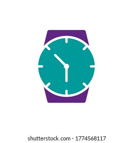 Plantillas de diseño vectorial de icono de reloj de pulsera aisladas en fondo blanco