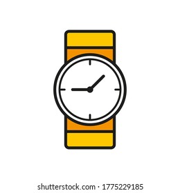 Vektordesign-Vorlagen für Armbanduhr-Symbole einzeln auf weißem Hintergrund