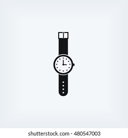 wristwatch icon vector, flat design best vector icon