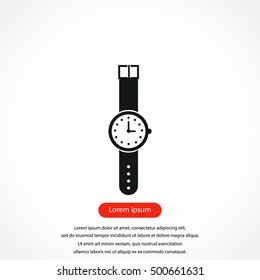 wristwatch icon vector, flat design best vector icon
