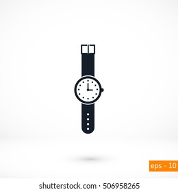 wristwatch icon vector, flat design best vector icon