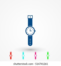 wristwatch icon vector, flat design best vector icon