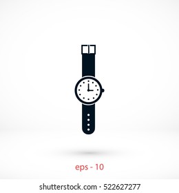 wristwatch icon vector, flat design best vector icon