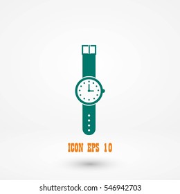 wristwatch icon vector, flat design best vector icon