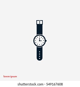 wristwatch icon vector, flat design best vector icon
