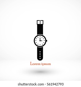 wristwatch icon vector, flat design best vector icon