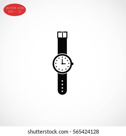 wristwatch icon vector, flat design best vector icon
