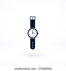 wristwatch icon vector, flat design best vector icon
