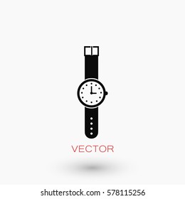 wristwatch icon vector, flat design best vector icon