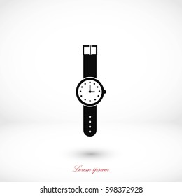 wristwatch icon vector, flat design best vector icon