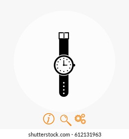 wristwatch icon vector, flat design best vector icon