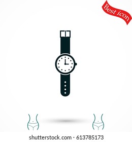 wristwatch icon vector, flat design best vector icon